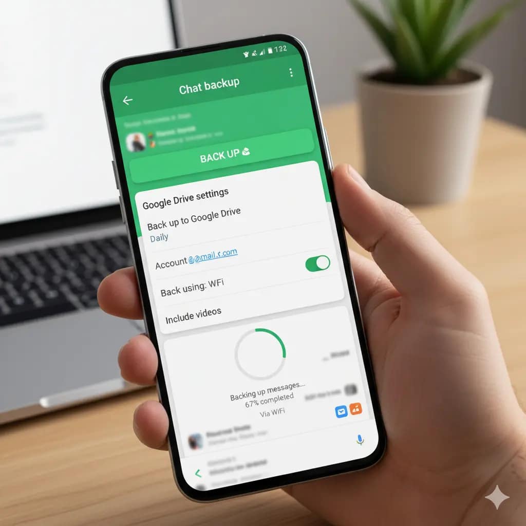 Backup WhatsApp Chat on Android using Google Drive