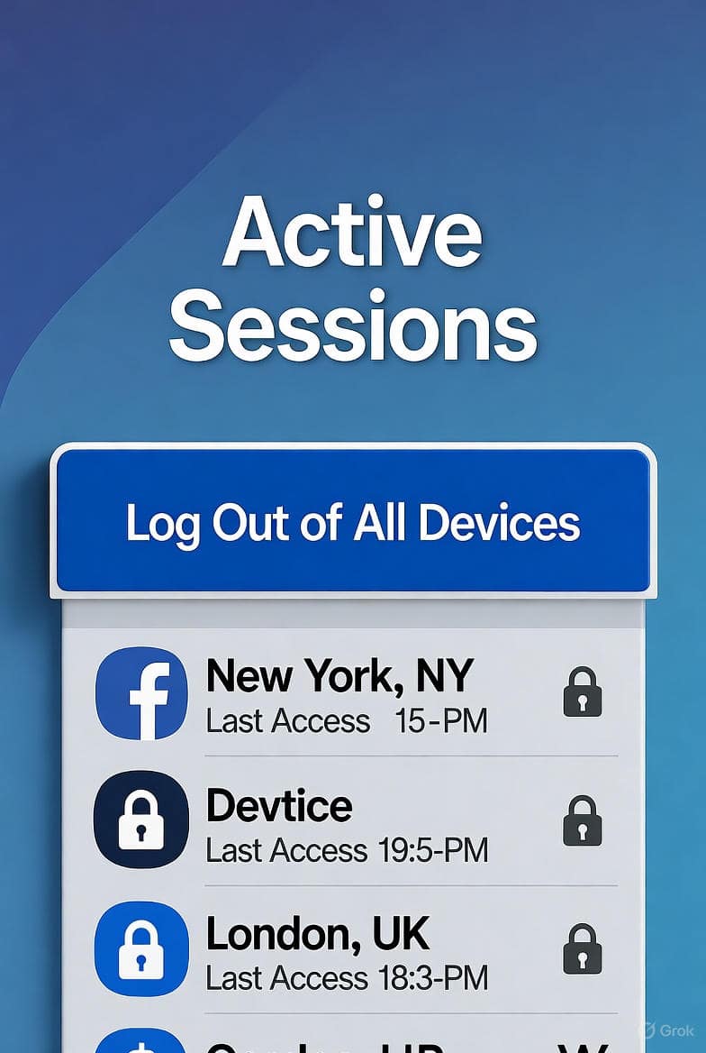 facebook active sessions security check