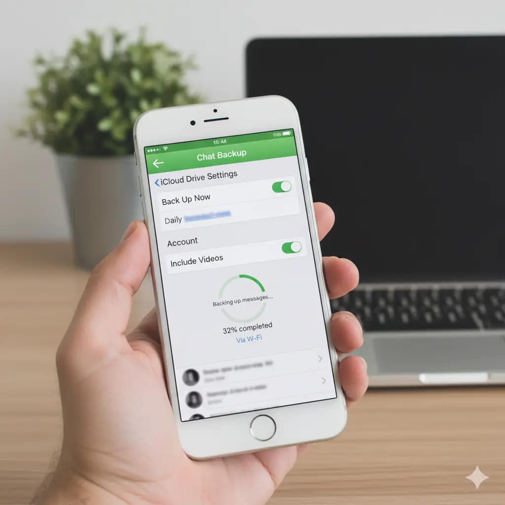 Backup WhatsApp Chat on iPhone using iCloud