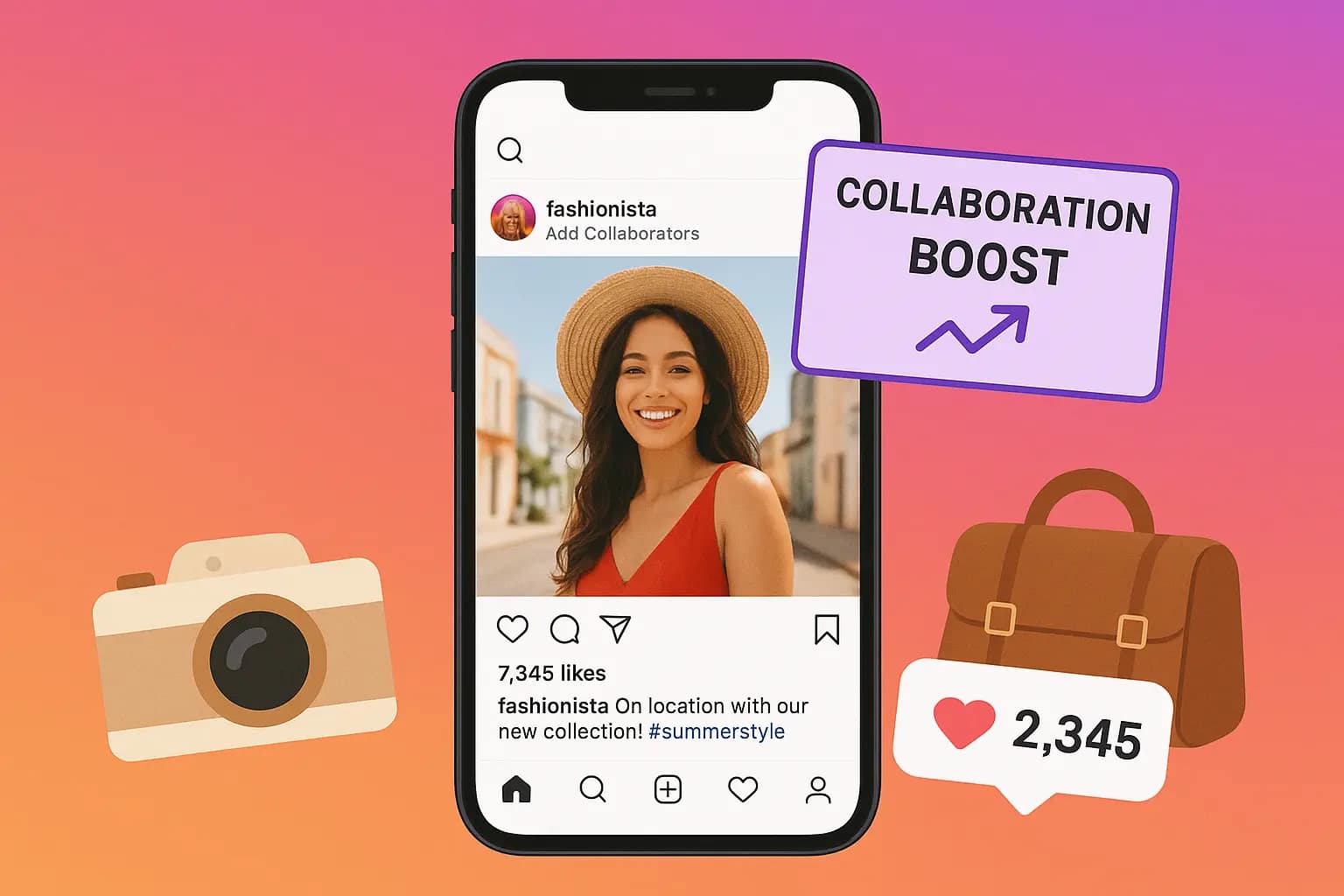 Instagram Collaborative Posts algorithm example