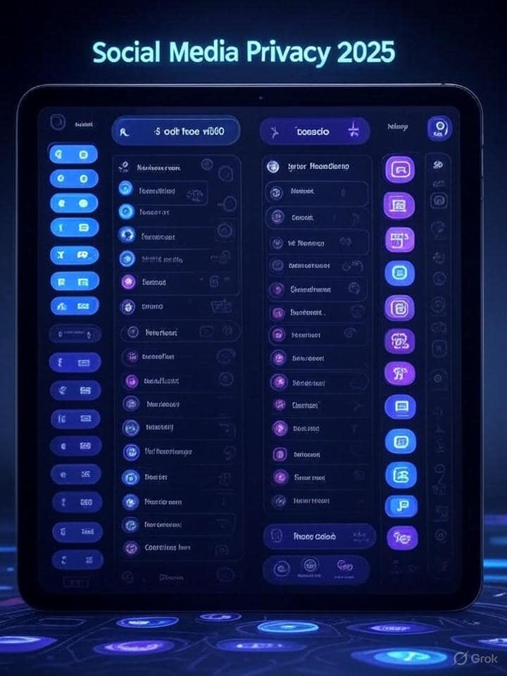 Social Media Privacy 2025 personalized dashboard example