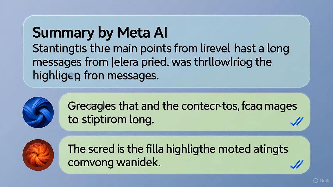 WhatsApp AI message summaries 2025 showing condensed group chat overview